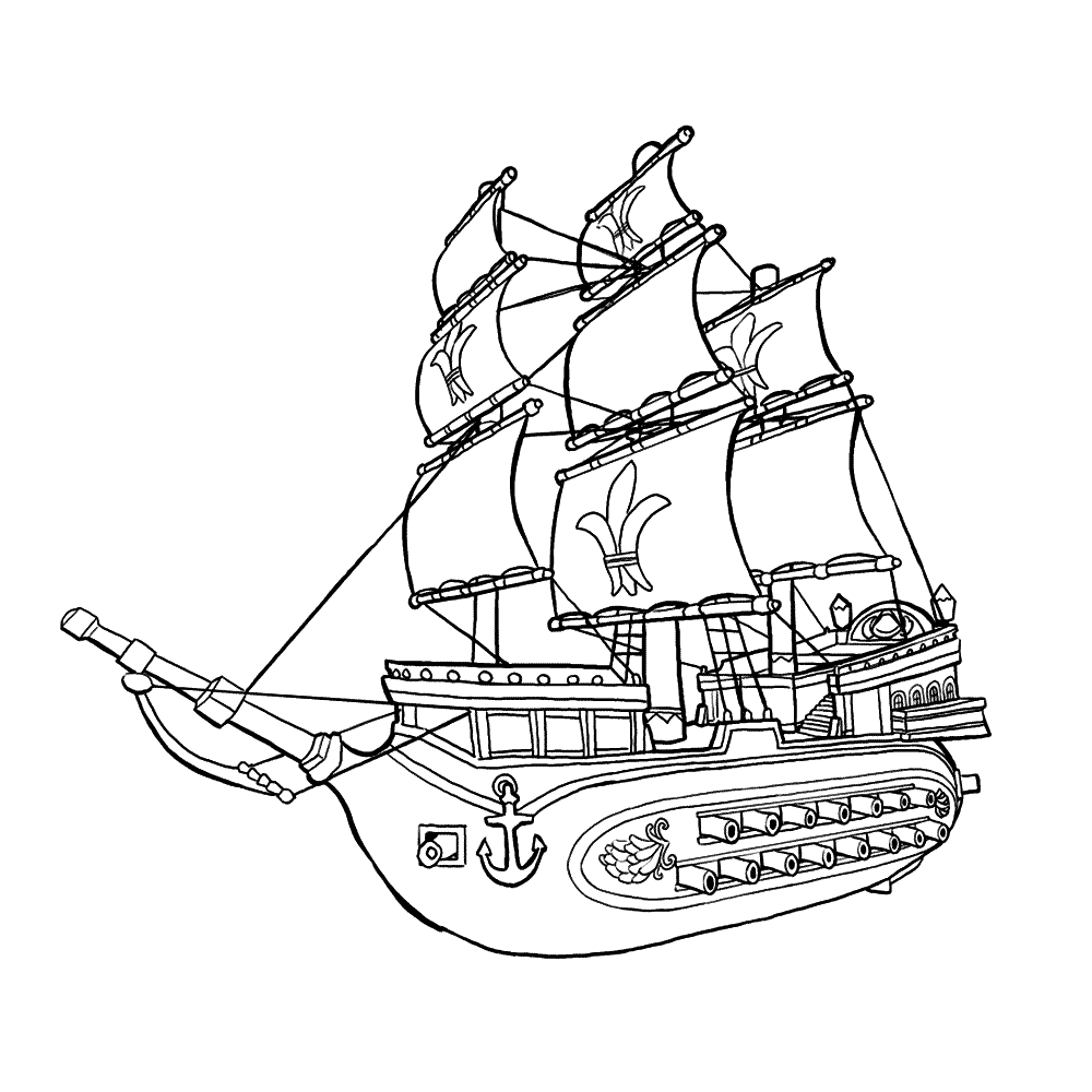 Plansa de colorat cu Pirati 60 57